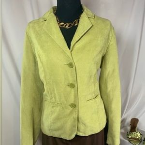 Studio Works Blazer-Ultra Suede olive/sage green, machine washable.  Size 10
